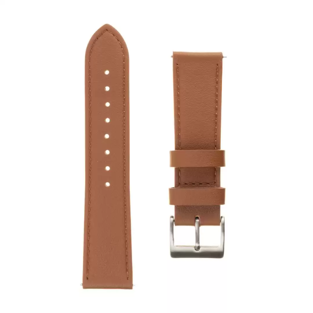 FIXED Leather Strap Smartwatch 20mm wide Brown