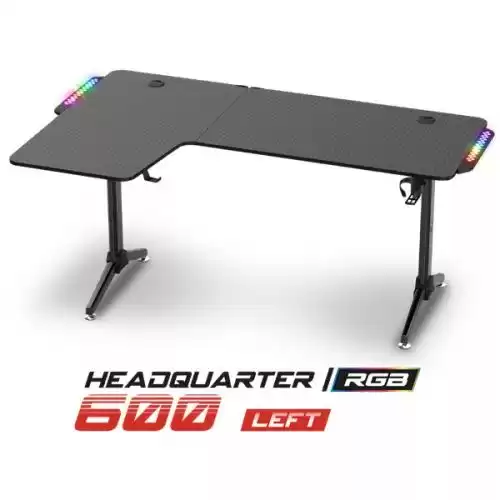 Spirit Of Gamer Headquarter 600 L Gaming Desk Black